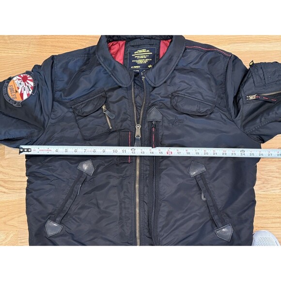 ALPHA INDUSTRIES Bomber B-15 Flight Jacket Fart-Pac Eagles Vintage Coat Sz 2XL - Picture 4 of 9